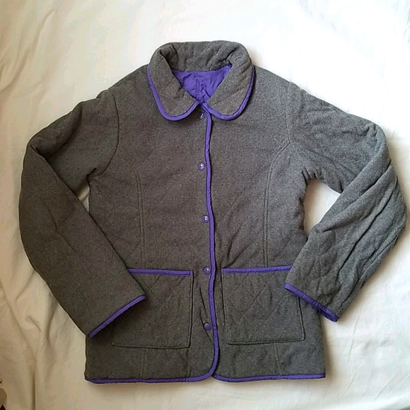 Lands' End Girls Reversible Barn Jacket - Picture 4 of 7